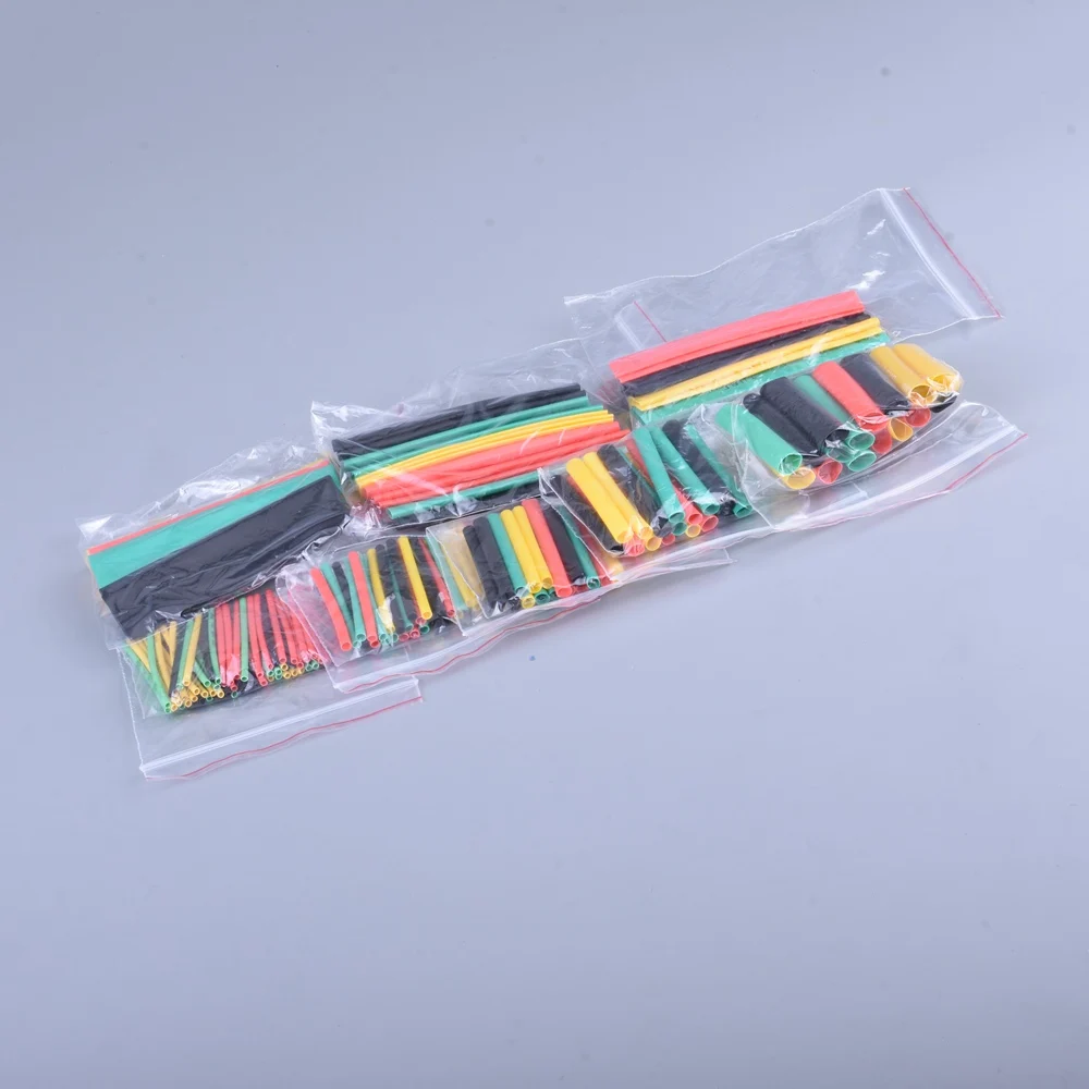 

164pcs colours Polyolefin Shrinking Assorted 2:1 Heat Shrink Tube Wire Cable Insulated Sleeving Tubing Set