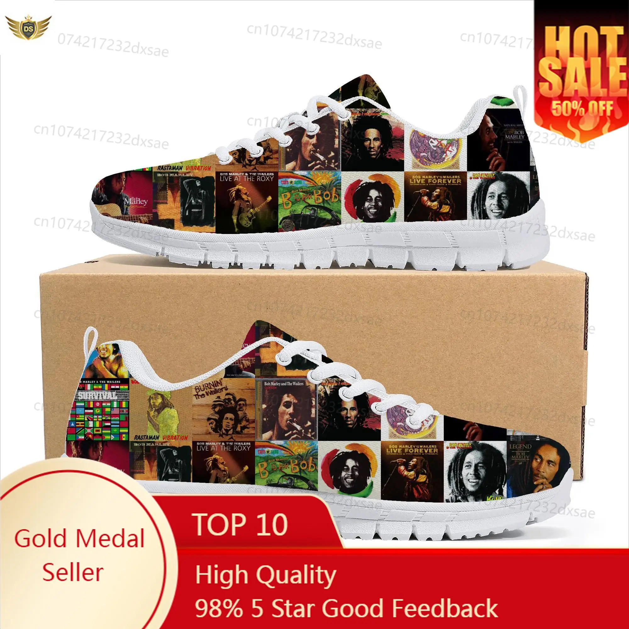 

Bob Marley Reggae Star Rock Music Sports Shoes Mens Womens Teenager Children Sneakers Casual Custom High Quality Couple Shoes