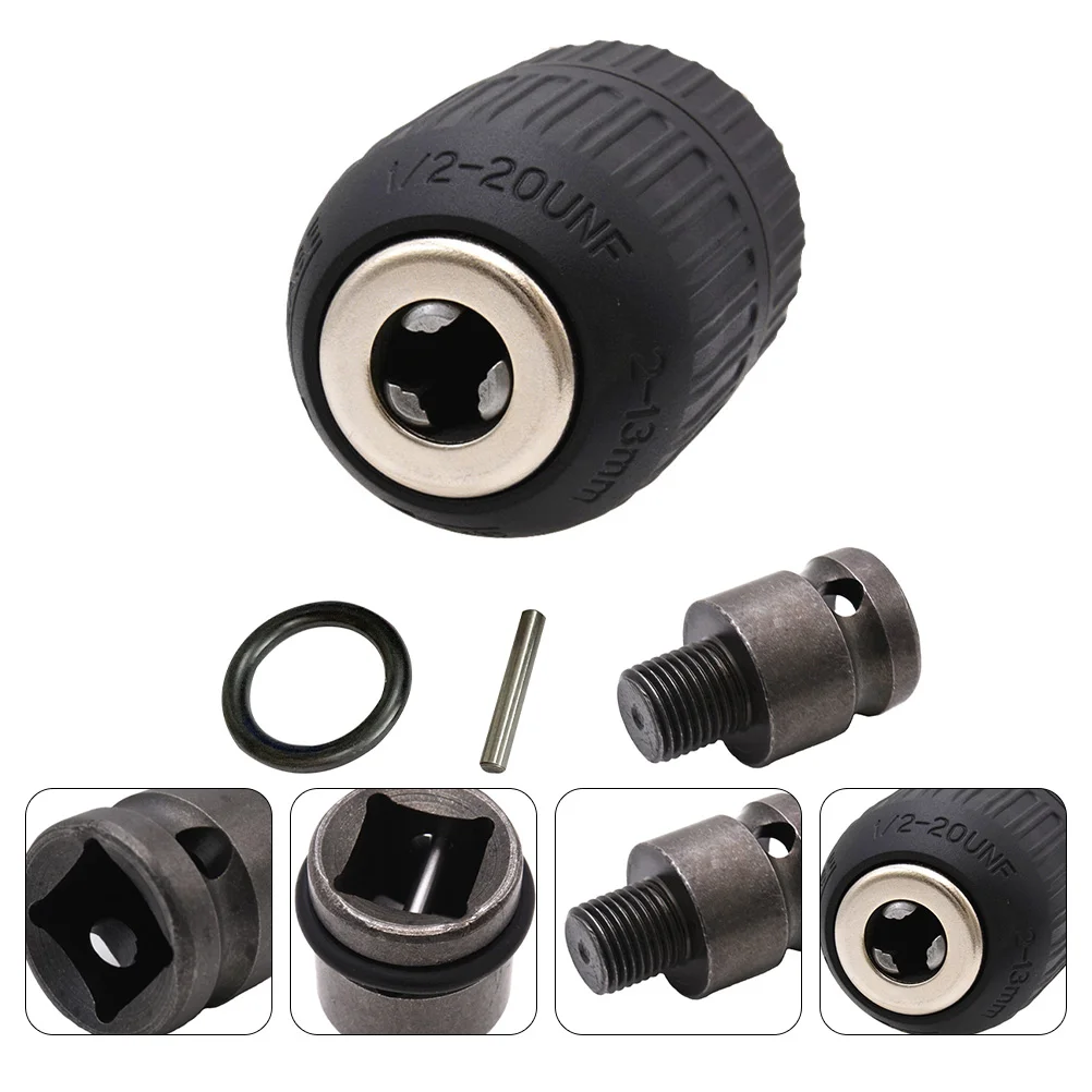 

Drill Chuck Impact Hammer Adapter Driver Keyless Woodworking Three Jaw Bit