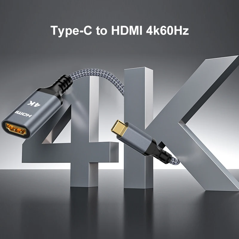 Кабель-адаптер USB C на HDMI CYANMI Thunderbolt 3, совместимый с ...