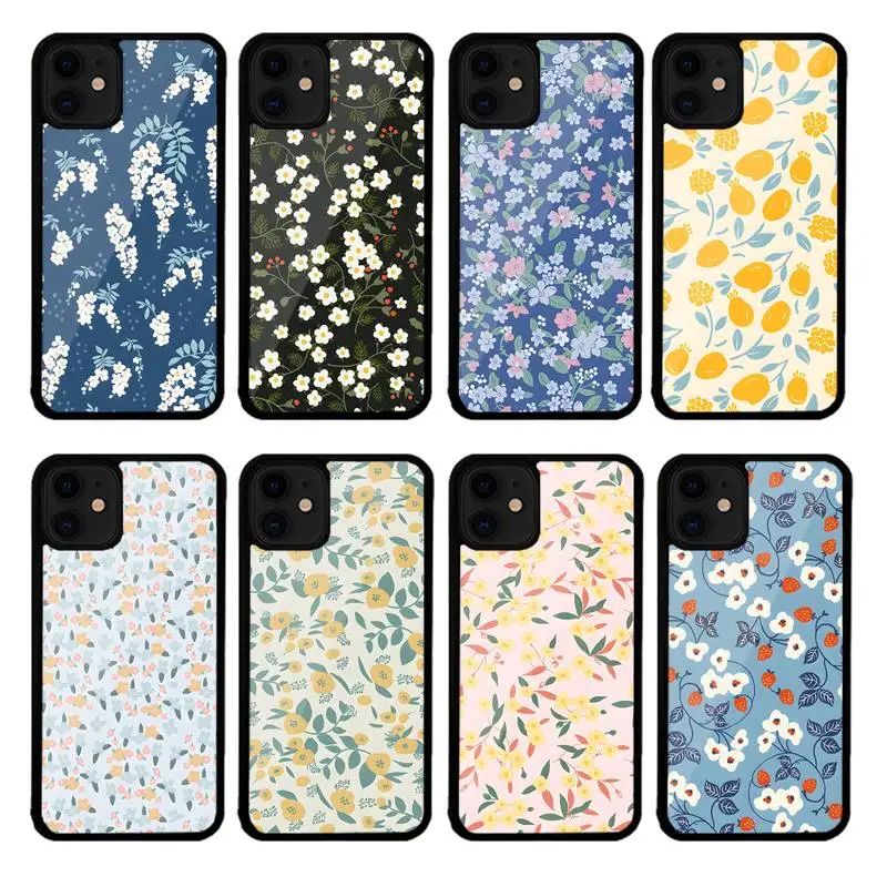 

Flower Phone Case PC+TPU For Iphone 13 6S 7 8 Plus X Xs Max XR 11 12 MINI Pro luxury