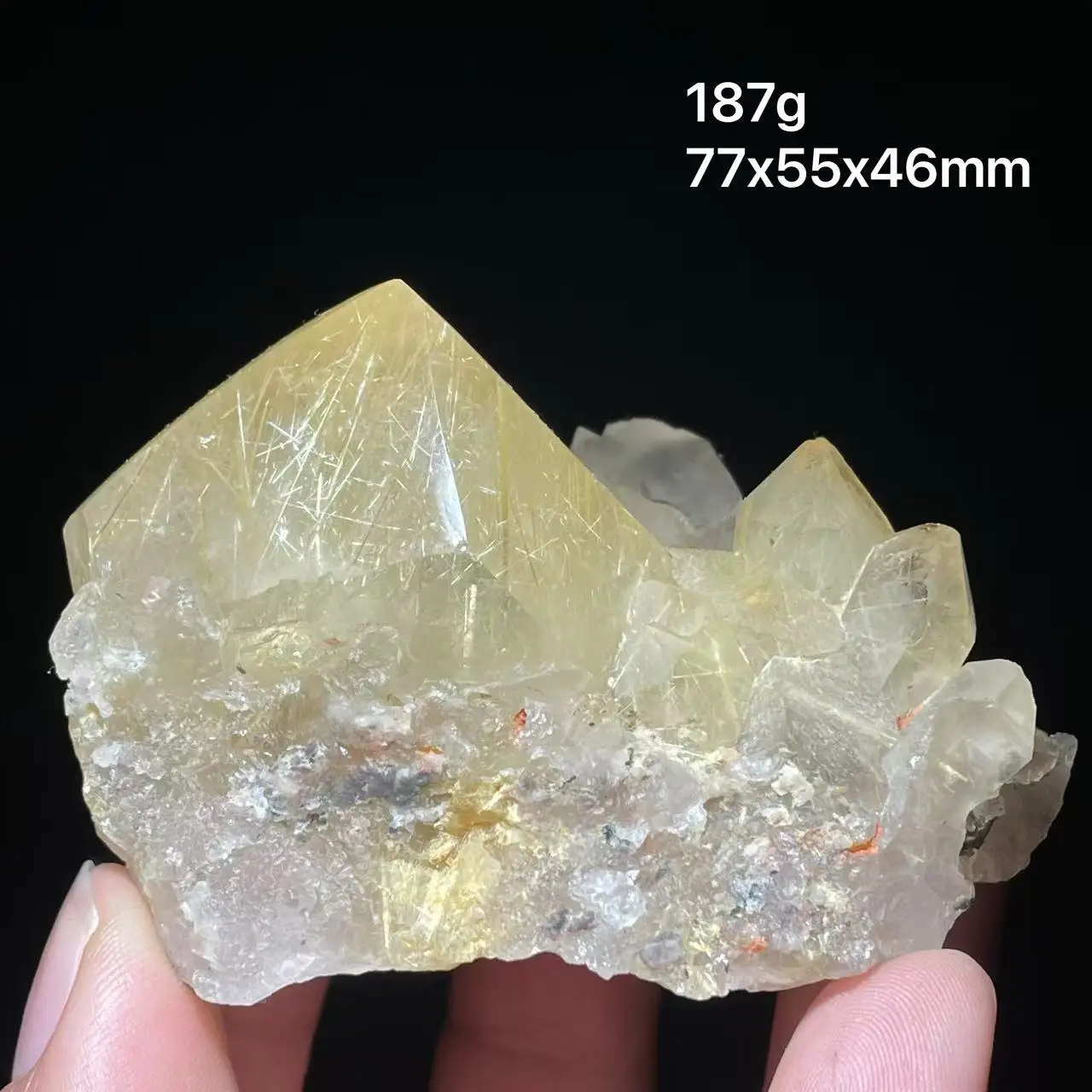 

Золотой ритльский кварцевый кластер из Бразилии