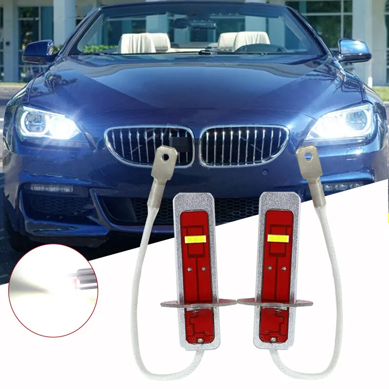 

2 шт., лампы для дневных ходовых огней BMW 640I 650I 2012-2015 6000K H3