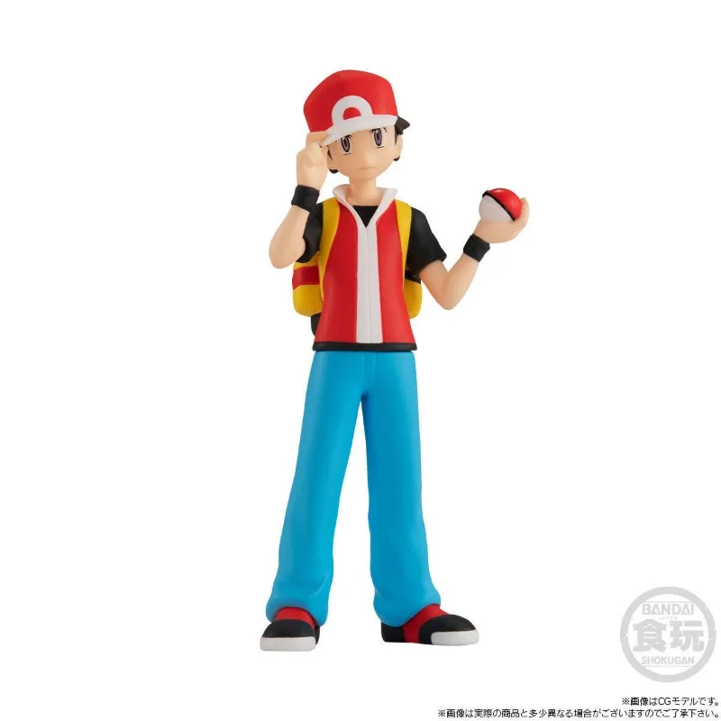 Фото В наличии: Оригинальная фигурка Bandai Shokugan Pokemon Kanto Region Red Snorlax Poke Flute, коллекционная модель аниме-персонажа, подарок, игрушка-фигурка №3