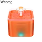 Автоматический питьевой фонтан для кошек, емкость 2 л, светодиодное освещение, USB-дозатор для воды для домашних животных, 5 В