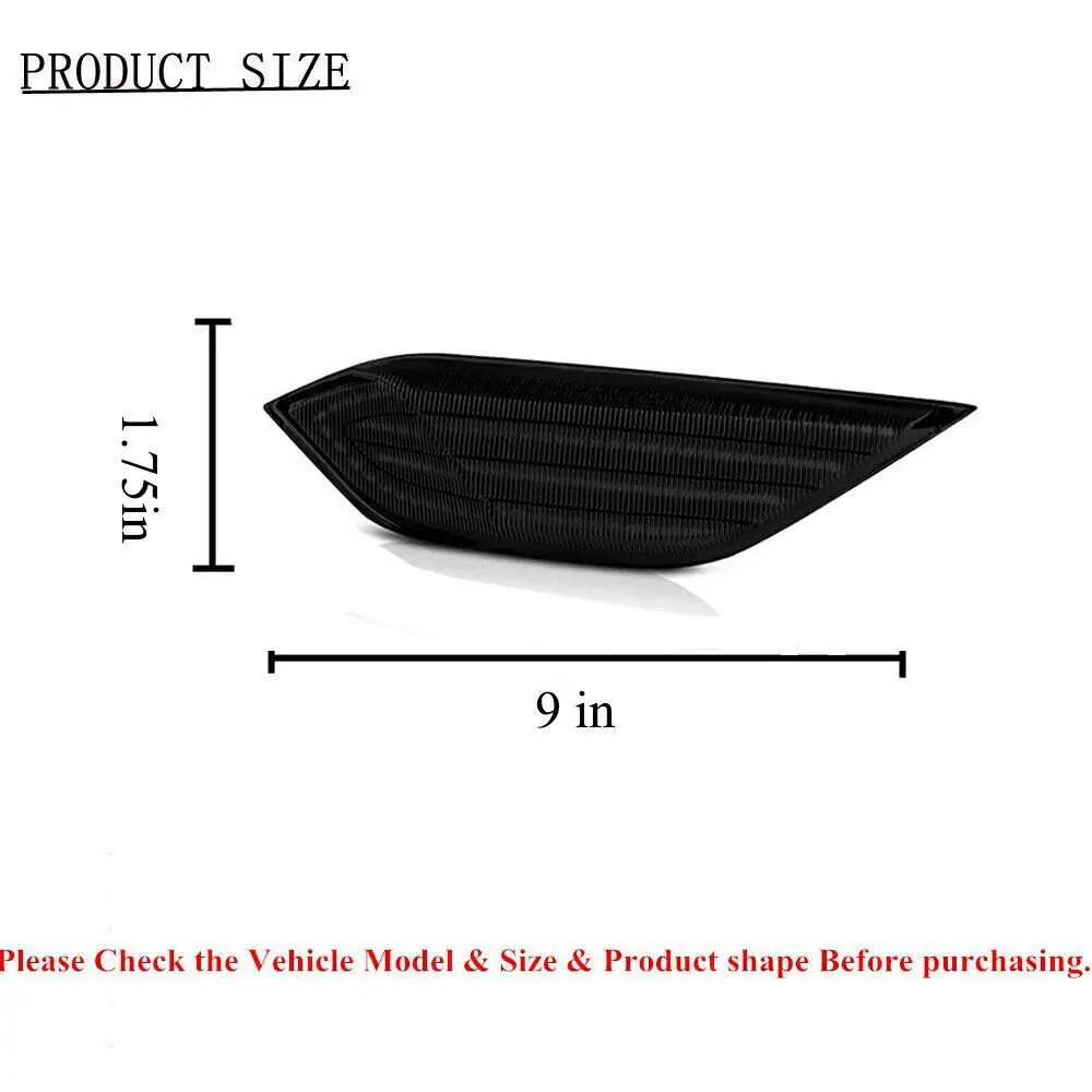 

Car External 12V Smoked LED 3528 SMD Front Bumper Side Marker Lights 6000K Amber For 2011-2014 Porsche 958 Cayenne 2X Lights