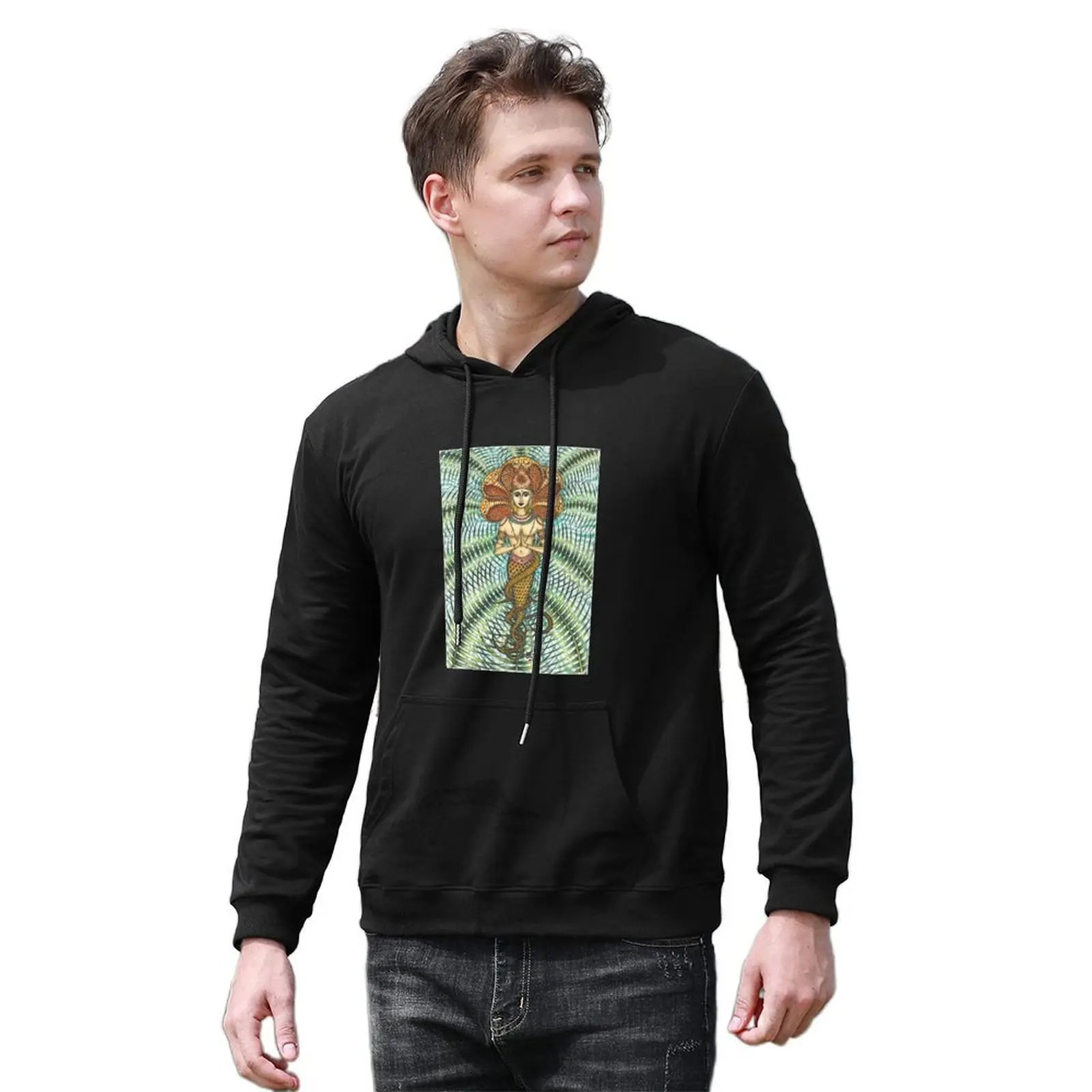 Patanjali джунгли калейдоскоп пуловер с капюшоном рубашка в японском стиле уличная