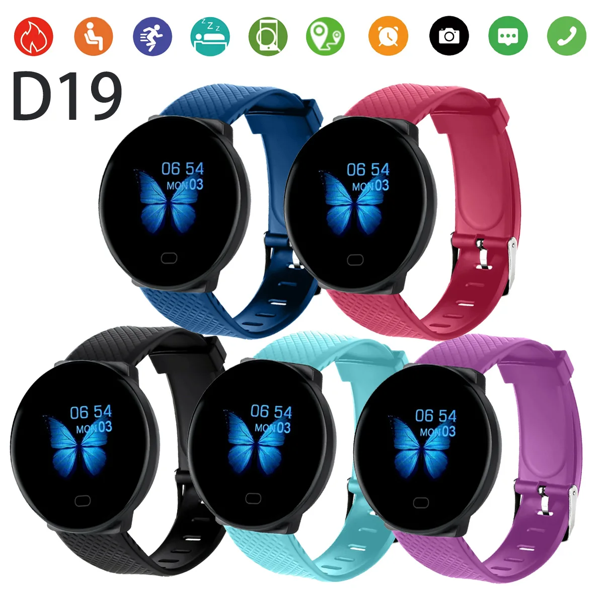 

Men Smart Watch Round Screen Heart Rate Blood Pressure Monitor Waterproof Women Smartwatch With Bluetooth Music For Android IOS