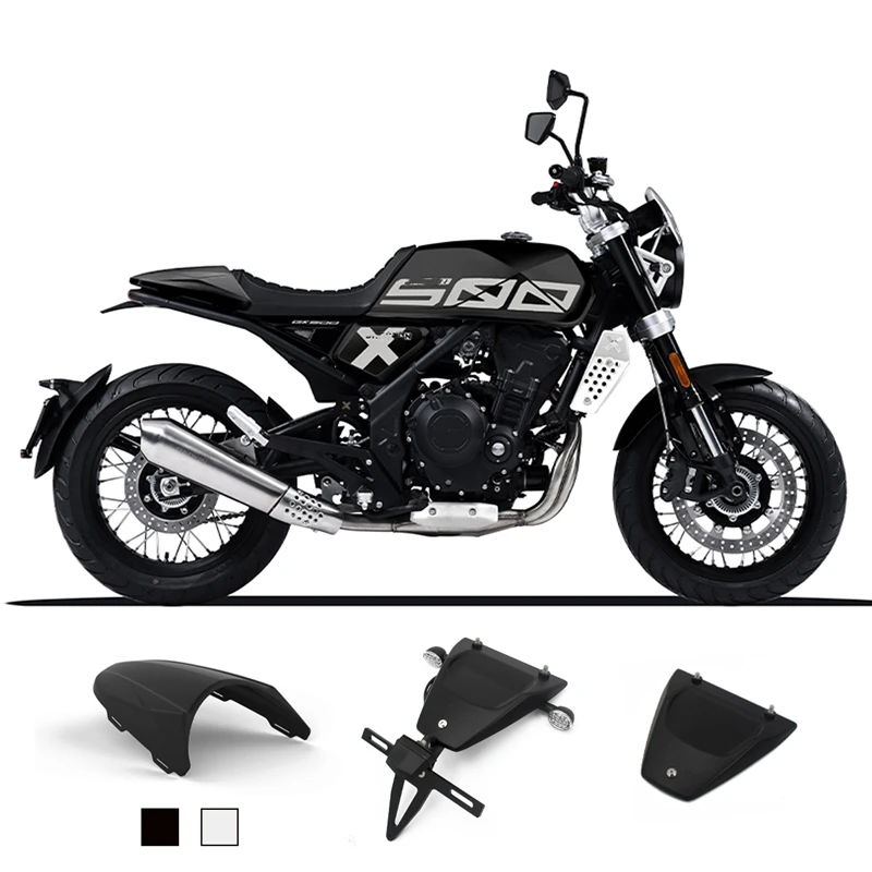 Customized For GK500 Motorcycle Hump Tail Rear Seat Fairing Cover Cowl Passenger Pillion Cover  license plate bracket