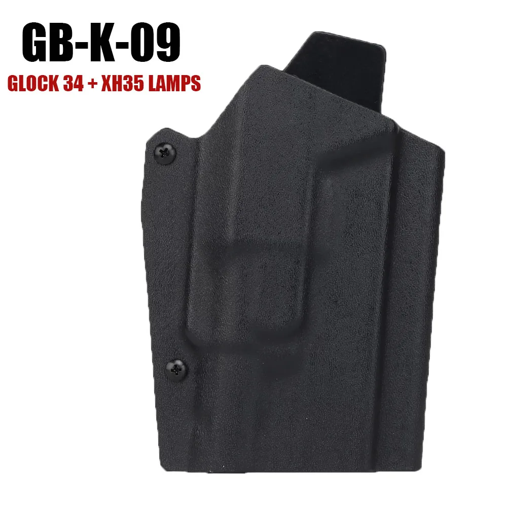 Kydex Tactical Holster for Glock 34 + XH35 Lamp Series Waist Quick Pull Pistol Sheath Light Bearing Holster Hunting Accessories