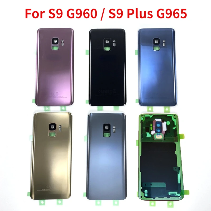 

Back Cover For Samsung Galaxy S9 Plus S9+ G965 G965F S9 G960 G960F Battery Cover Rear Door Housing with Camera Lens Replacement
