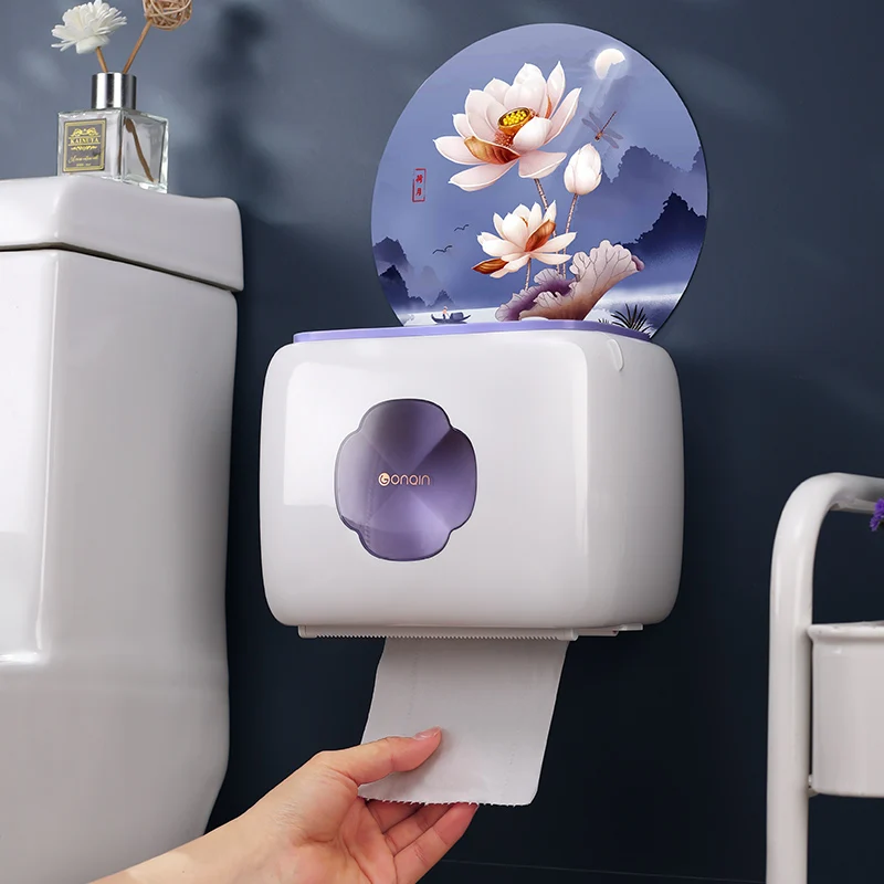 Держатель для туалетной бумаги подставка настенный водонепроницаемый диспенсер