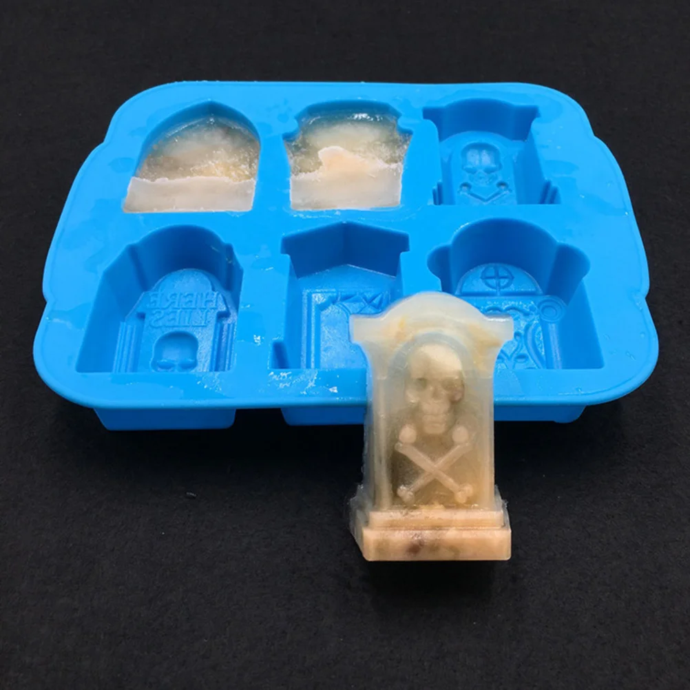 

Mold Ice Moldstombstone Silicone Coffin Tray Cake Baking Resin Whisky Cube Diy Fondant Maker Chocolate Mould Decoration