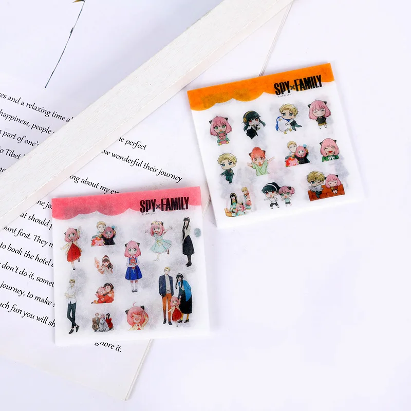 

6pcs/Set Anime SPY x Family Anya Forger Yor Forger Loid Forger Cosplay Paper Sticker Hand Account Diary Decorative Sticker