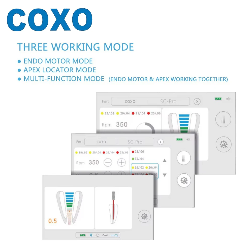 Беспроводное Bluetooth-устройство для лечения корневых каналов COXO C Smart Pilot: эндодонтический мотор с локатором наконечников (art.: 3920d89aeeed0) - 3920d89aeeed0