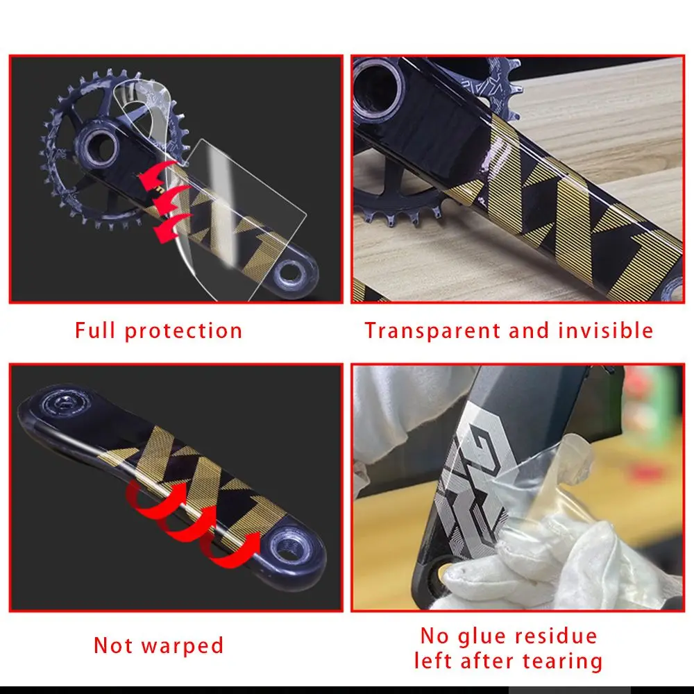 

Tape Cover Waterproof Anti-collision Bike Crank Arm Stickers Frame Protective Film Carbon Fiber Bicycle Accessories