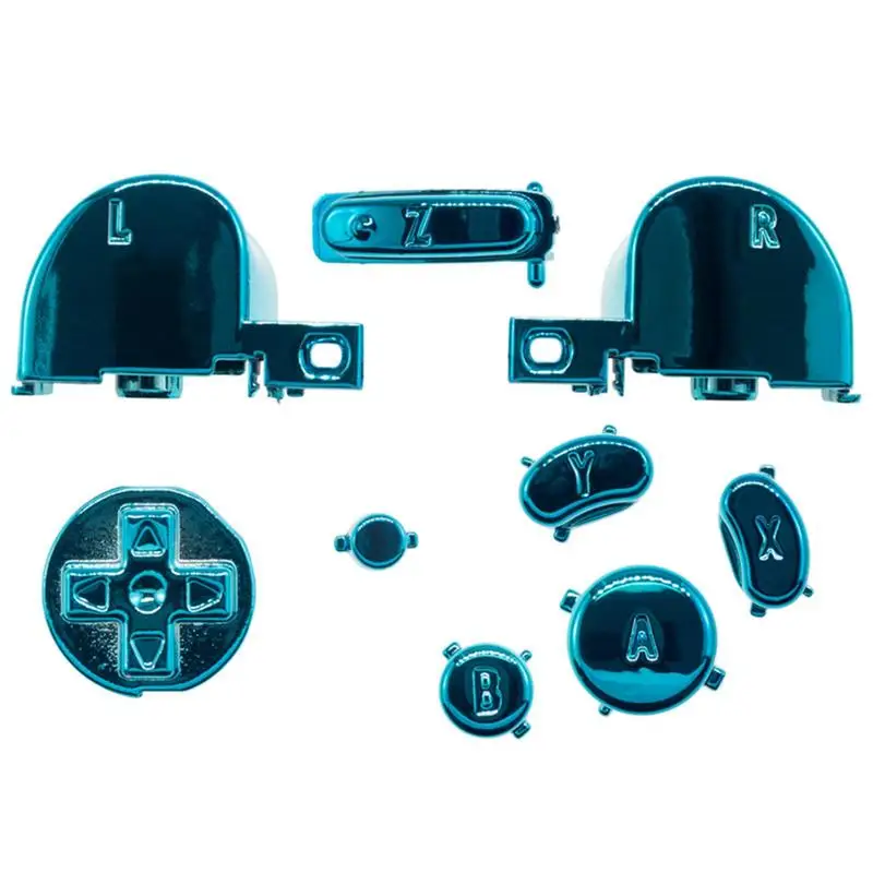 

Replacement Plating ABXY Direction Keys L R ABXY Z Keypads Trigger Plating L R ABXY Z Keypads With Thumbsticks Caps For NGCs