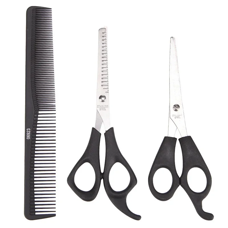 

3 Pcs Hair Scissors Cutting Shears Salon Professional Barber Hair Cutting Thinning Hairdressing Styling Tool Hairdressing Comb