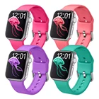 Ремешок силиконовый для Apple Watch band 44 мм 40 мм 38 мм 42 мм 44 мм, браслет для смарт-часов correa iwatch Series 6 se 5 4 3 7 41 мм 45 мм