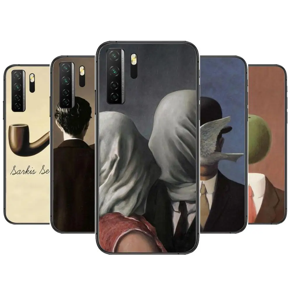 

Rene Magritte Black Soft Cover The Pooh For Huawei Nova 8 7 6 SE 5T 7i 5i 5Z 5 4 4E 3 3i 3E 2i Pro Phone Case cases