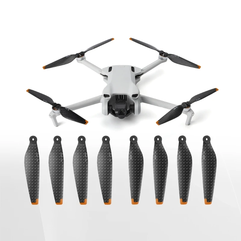 

4pcs/8pcs Aircraft Propellers for Mini 3 Drone Carbon Fiber Propellers Blades Wing Quiet Flight Blades with Screws H8WD
