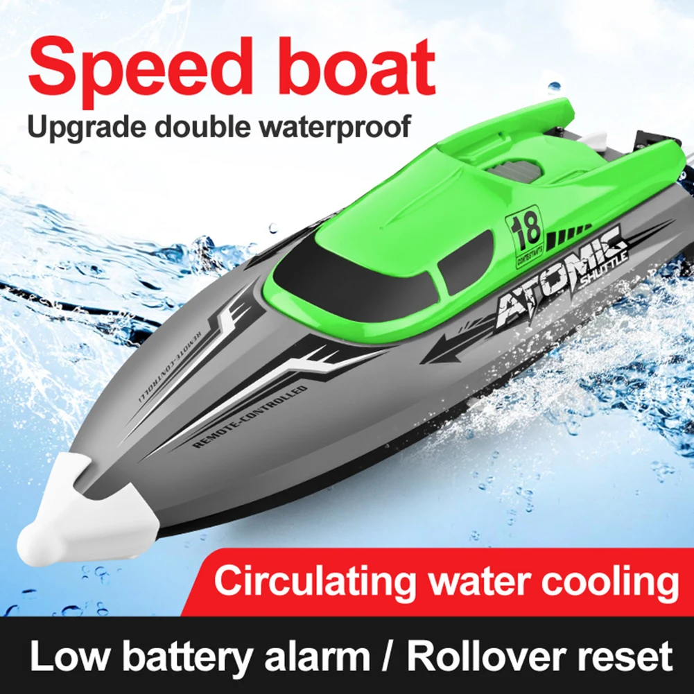 

RC Speedboat Toy High Speed 2.4G Remote Control Boat 7.4V 30km/h 4CH Speed Racing Water Cooled Ship Model Educational Kid's Toys