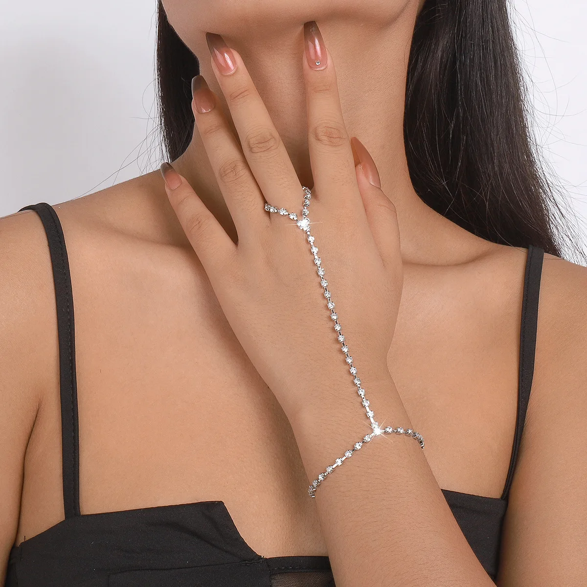 2023 New Silver Colour Sparkling Gypsophila Adjustable Bracelet & Bangle For Women Fine Fashion Jewelry Wedding Party Gift