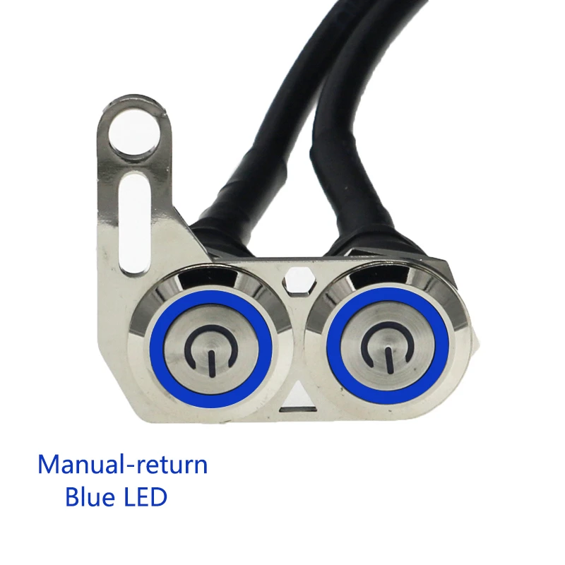 

Переключатели на руле мотоцикла Сброс Ручная кнопка возврата Двигатель ВКЛ-ВЫКЛ DIY Модифицированный переключатель Двойное управление Светодиодный водонепроницаемый