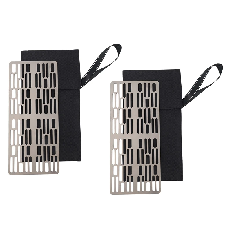 

2 шт., титановая сетка для барбекю, угольного угля