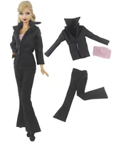 16 bjd clothes for barbie doll clothes outfits black office lady work wear suit tank coat jacket pants 30cm dolls accessory toy