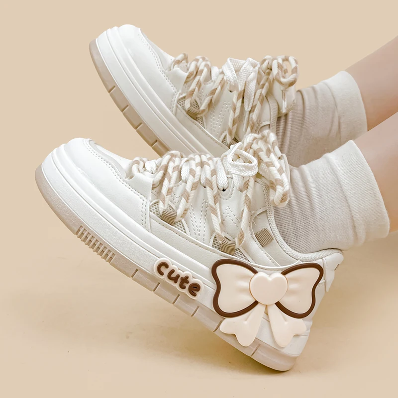 Женские повседневные кроссовки Amy and Michael милые белые для девушек и студентов