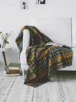 sofa blanket thick knitted tassel single office simple nap blanket nordic style air conditioned small blanket home decoration