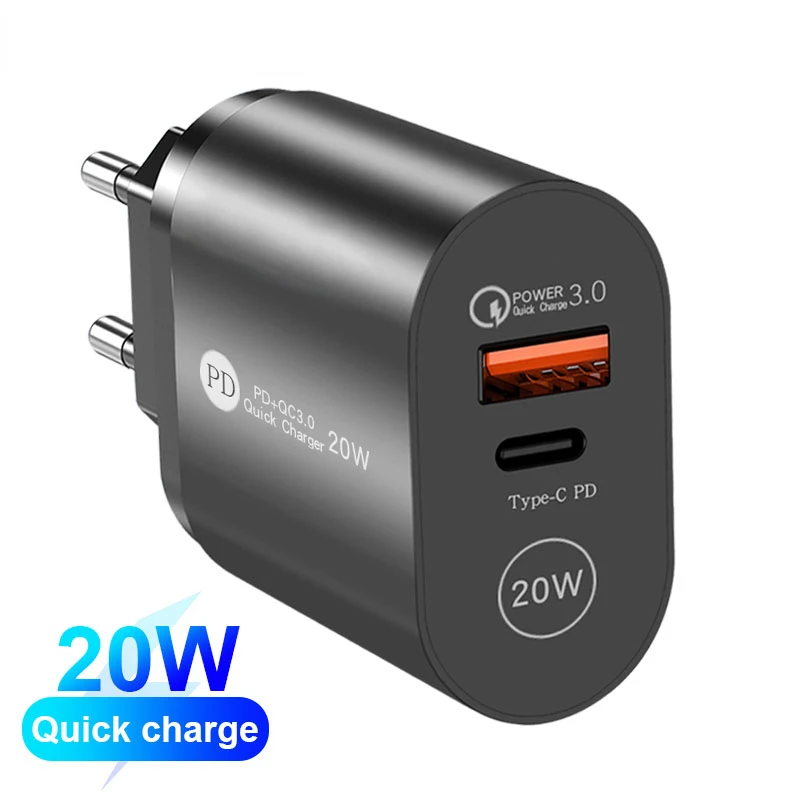

ANSEIP Usb c Charger 20W PD Quick charge for iPhone 13 12 11 Type c charger pulg Fast charging adapter for Xiaomi Huawei Samsung