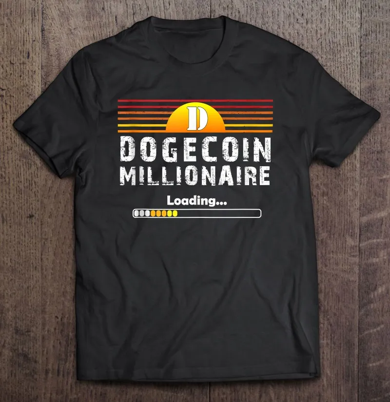 

Забавная большая футболка с надписью Dogecoin для миллиардера, одежда для пары, мужская спортивная футболка, графическая Мужская одежда, мужска...