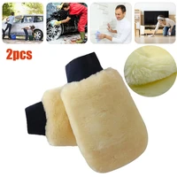 2pcs washing gloves water absorption car wash micro fiber for glass pvc plastics leather car cleaning accessories