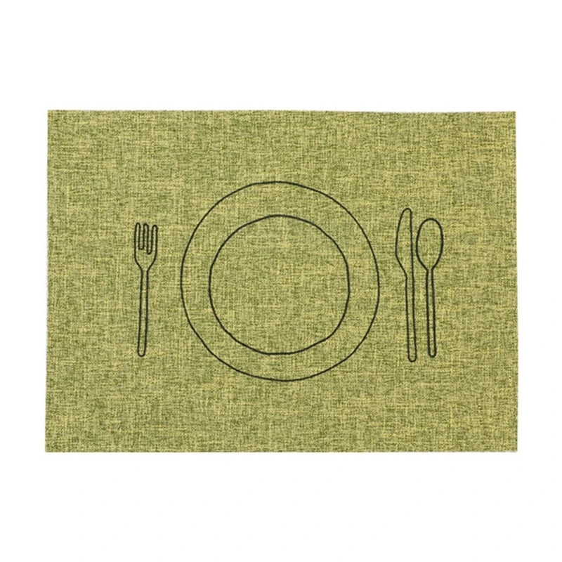 

Tablemat Printed Fabric Anti-slip Pad for Holiday Christmas Kitchen Table Mat