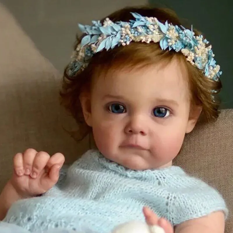 

NPK 60CM Maggie Handmade High Quality Reborn Toddler Detailed Lifelike Hand-rooted Hair Collectible Art Doll Drop Shipping
