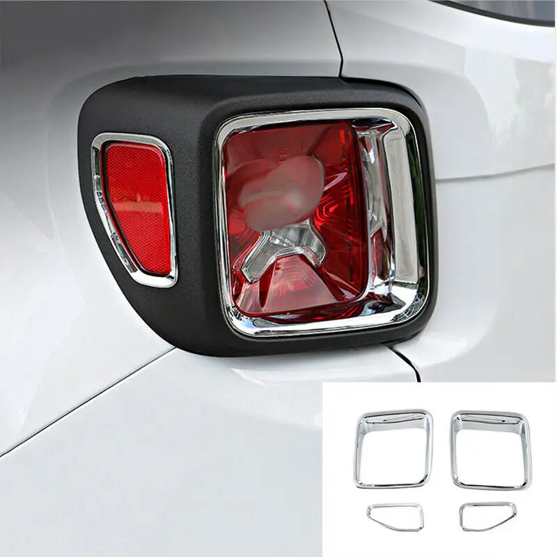 

Chrome Car Exterior Tail Light Lamp Frame Trim 4PCS For Jeep Renegade 2015-2020