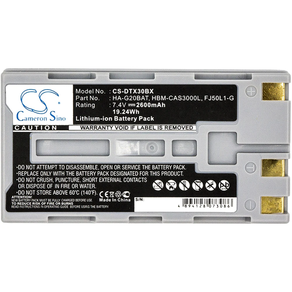 

Cameron Sino 2600mA Battery for Casio DT-X30,DT-X30G,DT-X30GR-30C,IT-9000 FJ50L1-G,HA-G20BAT,HBM-CAS3000L