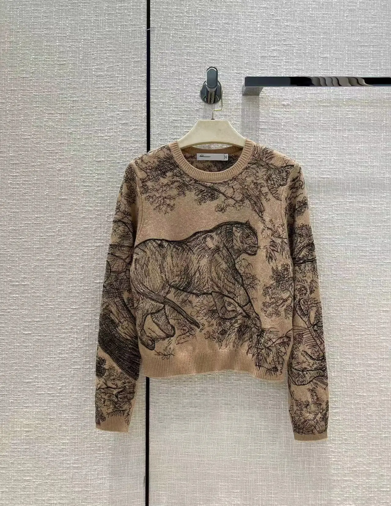 

High Quality Runway Design Sweater Women 2022 Summer Knitted Animal Embroidery Femme Pullover Sweater