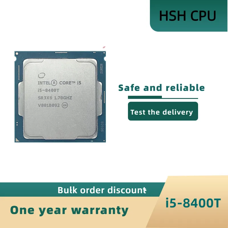 

Intel Core i5-8400T i5 8400T 1.7 GHz Six-Core Six-Thread CPU Processor 9M 35W LGA 1151