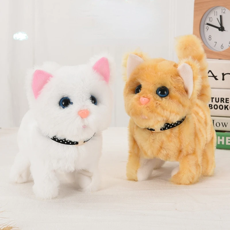 

Electronic Plush Cat Walking Stuffed Animal Interactive Cat Robot Sound Toy Meow Kitten Robot Cat Pet Toy Plush Dolls for Kids