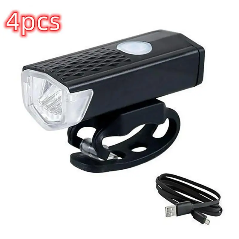 

4pcs bike Lights front USB Rechargeable Lantern MTB Road Bike Headlight Cycling Flashlight Bike Lantern Bicycle Accessories 2023