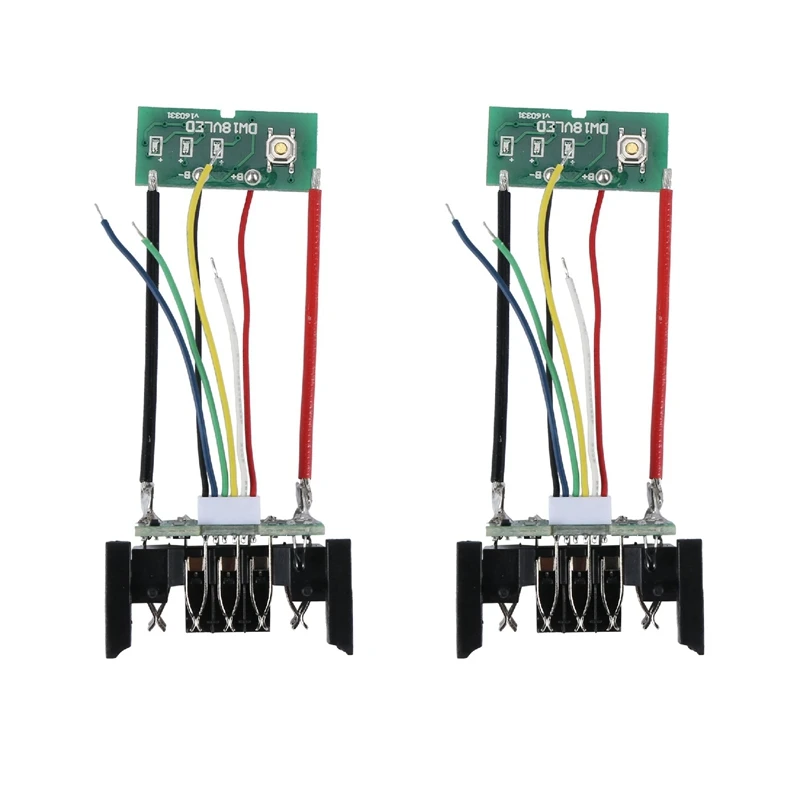 

2X DCB200 Li-Ion Battery PCB Charging Protection Circuit Board For Dewalt 18V 20V DCB201 DCB203 DCB204