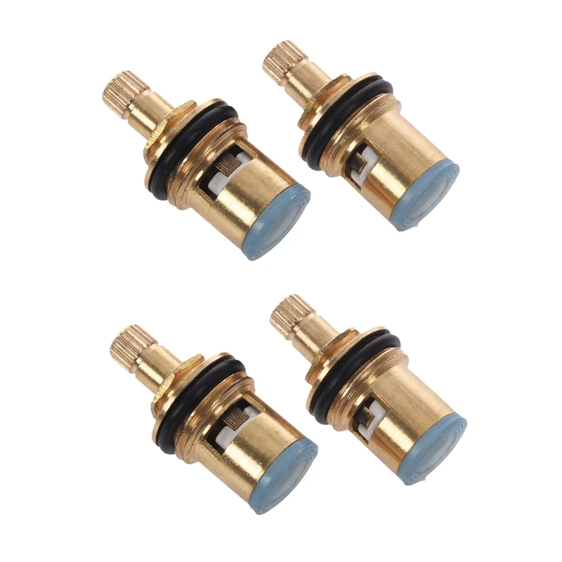 

4 Pcs 1/2 Inch 20 Teeth Ceramic Tap Cartridge Disc Quarter Turn Valve Replacement Hot Cold