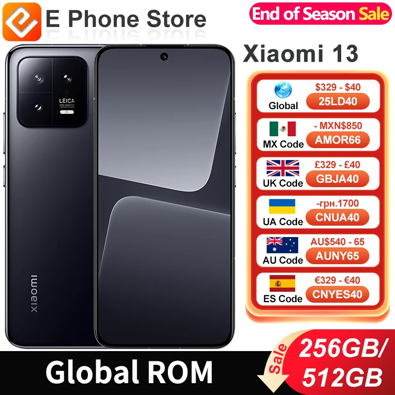 Смартфон Xiaomi Mi 13, 8/256ГБ, 12/256ГБ, 12/512ГБ, global | AliExpress