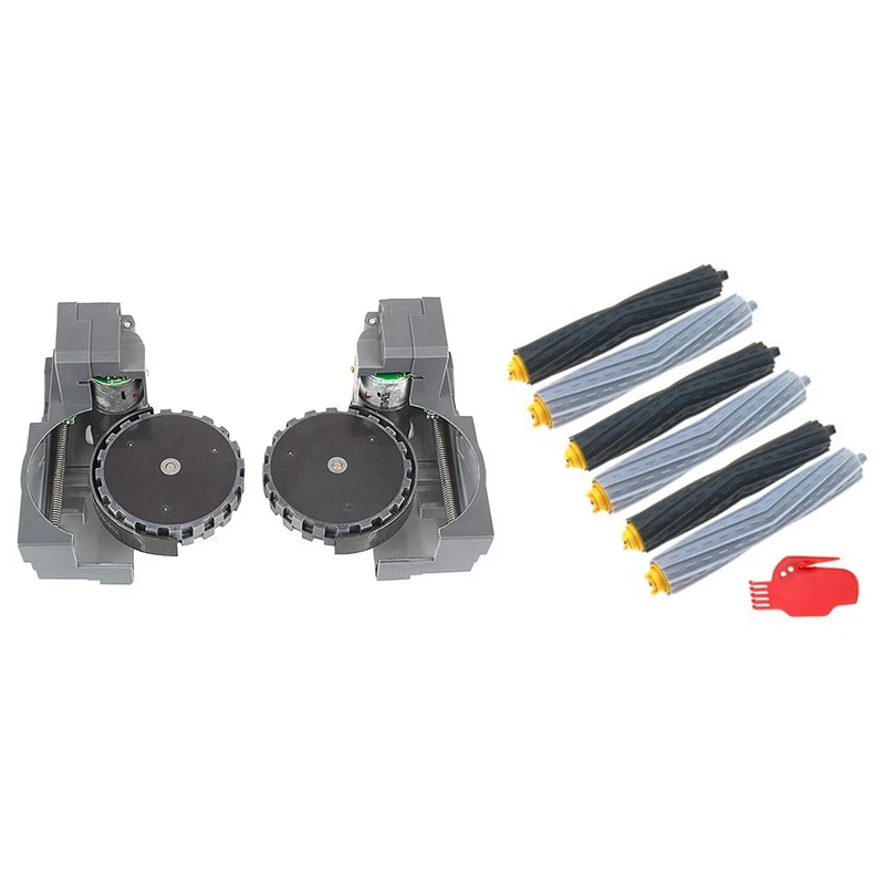 

1 Set Right And Left Drive Wheel Module & 1 Set Roller Brush Suitable For Irobot Roomba