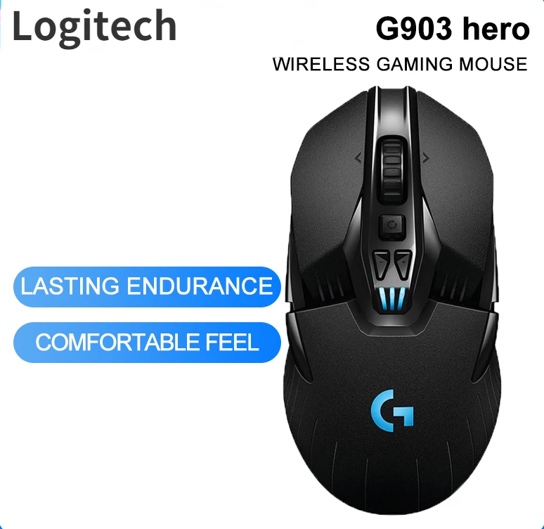

Logitech G903 HERO Wireless Gaming Mouse Bluetooth RGB Rechargeable Mice 12000 DPI Optical Mause Gamer For Laptop PC
