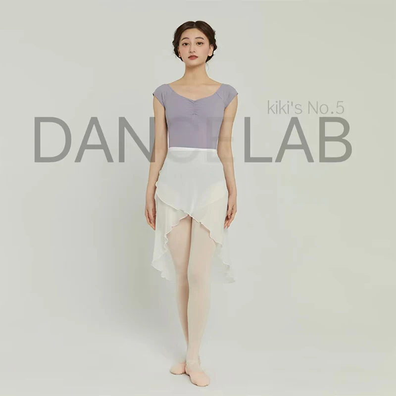Ballet skirt Light and Thin Microfiber Tie one piece skirt Dance Hip wrap 12.6 inches Front 25.6 inches Rear Elastic waistband