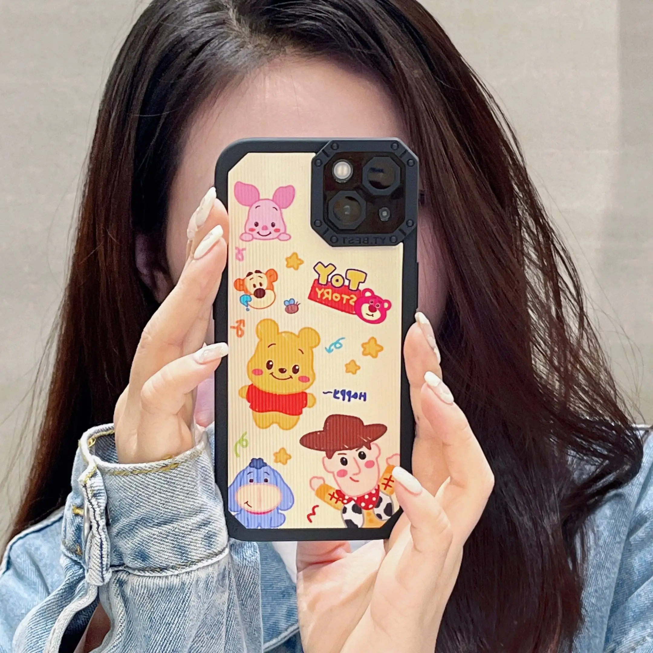 

Disney Winnie the Pooh Cartoon Phone Case for Apple iPhone 13 12 mini 11 Pro X XR XS MAX 7 8 6 Plus Four Corners Shockproof Case
